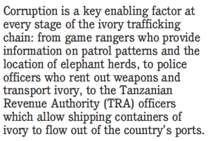 Environmental Investigation Agency quote on Tanzanian poaching corruption